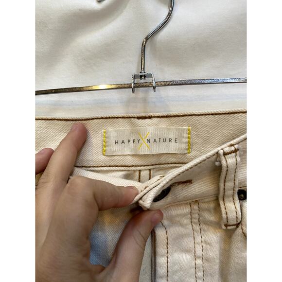 Happy Nature 27 cream high rise crop boot jeans - Picture 4 of 6